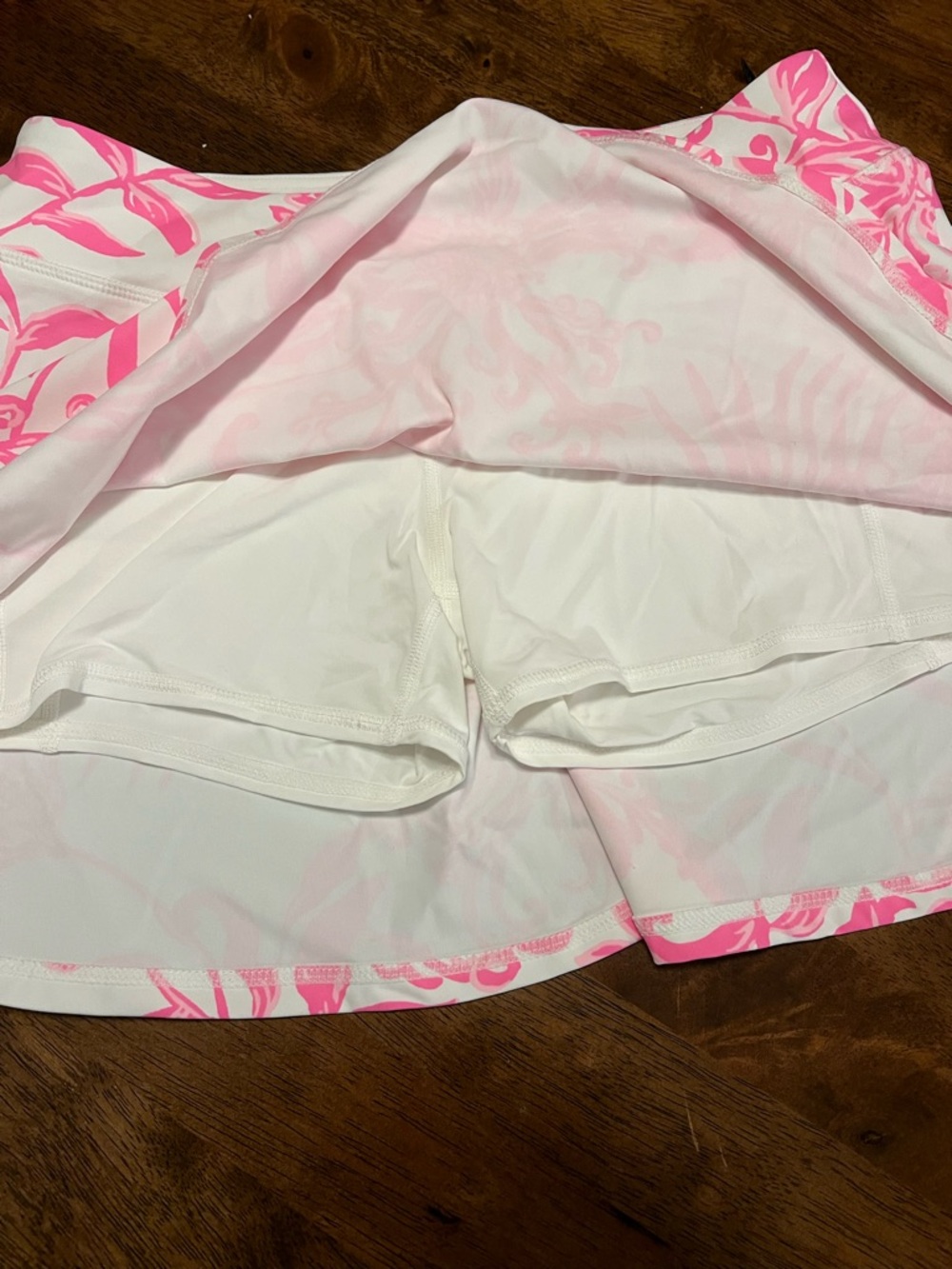 NWOT Lilly Pulitzer Luxletic Rousseau Pink GLISTEN IN THE SUN AILA Skort M - Picture 7 of 14